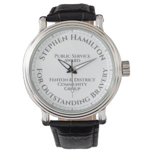Public Spirited Service Bravery Award Gift Watch