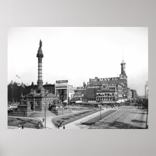 Public Square, Cleveland, 1900 Poster