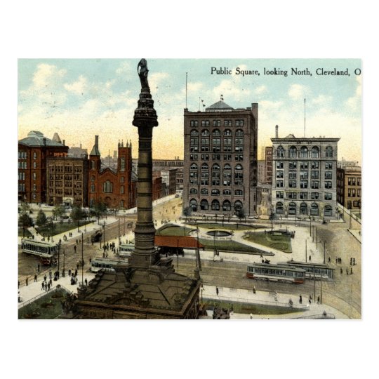 Public Square Cleveland Ohio 1910 vintage Postcard