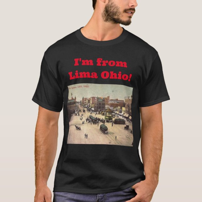 Public Square, Lima, Ohio Vintage T-Shirt (Front)