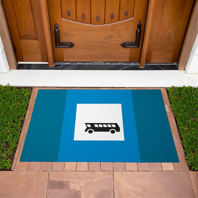 Public Transport Bus Stop Sign Urban Transit  Doormat (Creator Uploaded)