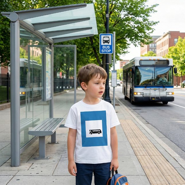 Public Transport Bus Stop Sign Urban Transit  T-Shirt (Creator Uploaded)