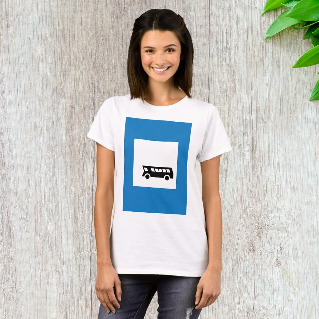 Public Transport Bus Stop Sign Urban Transit  T-Shirt (Creator Uploaded)