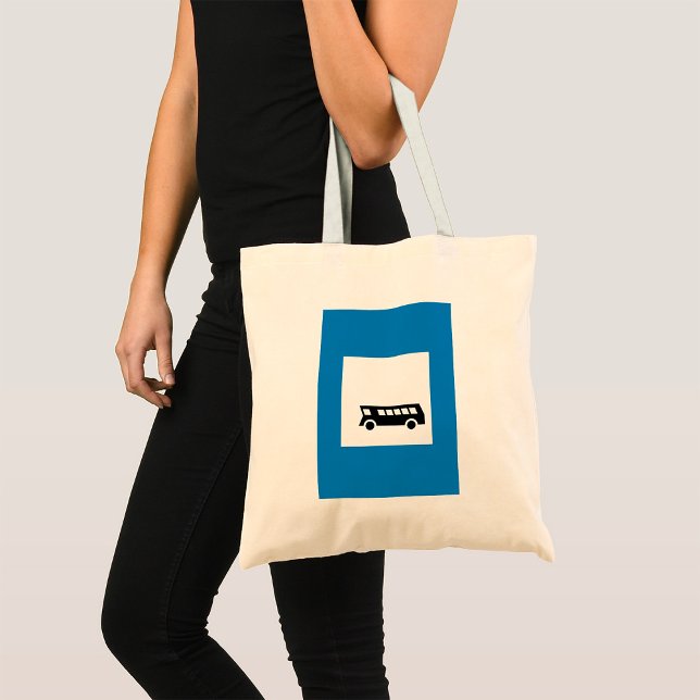 Public Transport Bus Stop Sign Urban Transit  Tote Bag (Creator Uploaded)