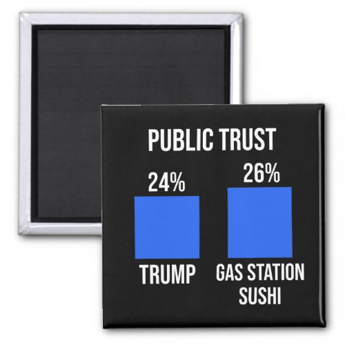 Public Trust Trump 24 Gas Station Sushi 26 Magnet