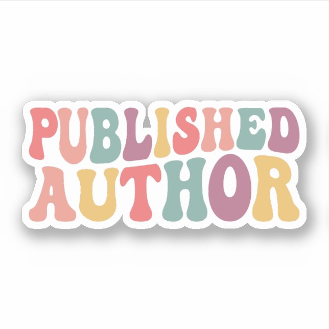 Published Author, Published Writer, New Author Sticker (Front)