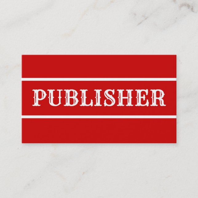 Publisher Business Card (Front)