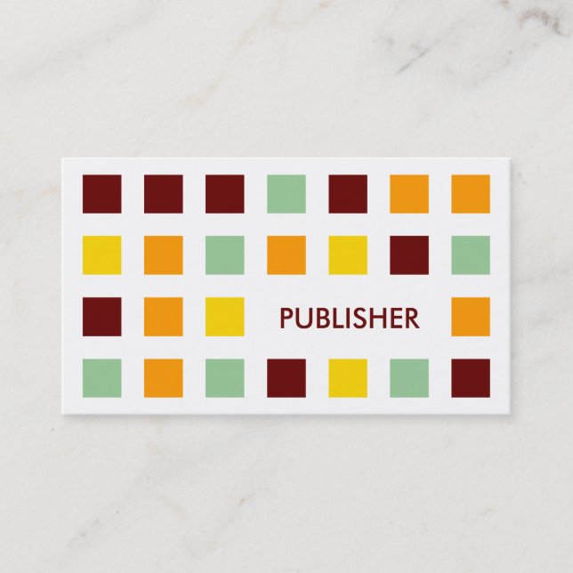 PUBLISHER (mod squares) Business Card (Front)