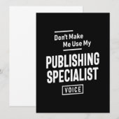 Publishing Specialist Job Occupation Birthday  (Front/Back)