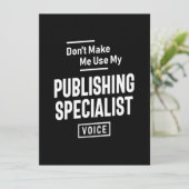 Publishing Specialist Job Occupation Birthday  (Standing Front)