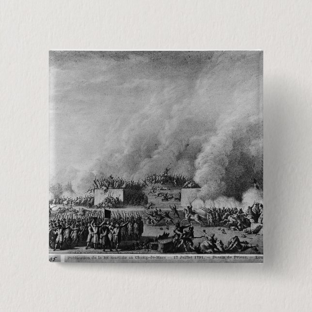 Publishing the martial law at the pinback button (Front)