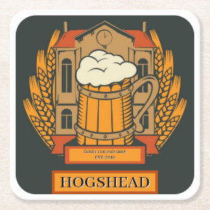 Pubs, Bars Beer Square Mat Coaster