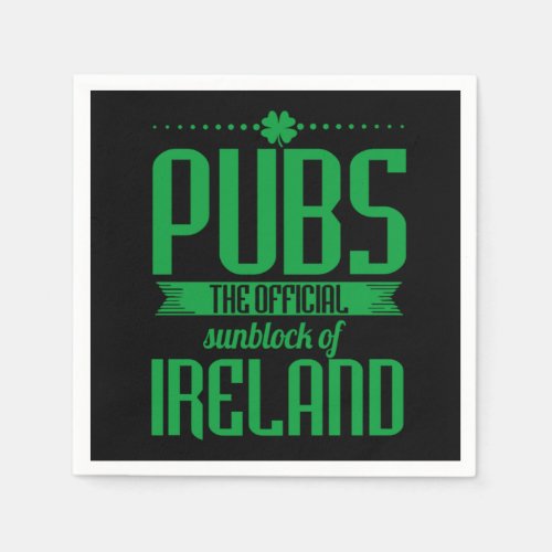 Pubs The Official Sunblock Of Ireland Clovers St P Napkins