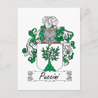 Puccini Family Crest Postcard