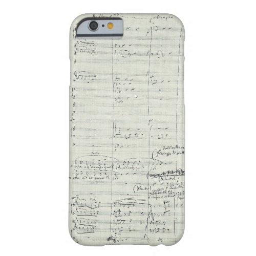 Puccini Opera La Bohme Music Manuscript Excerpt Barely There iPhone 6 Case