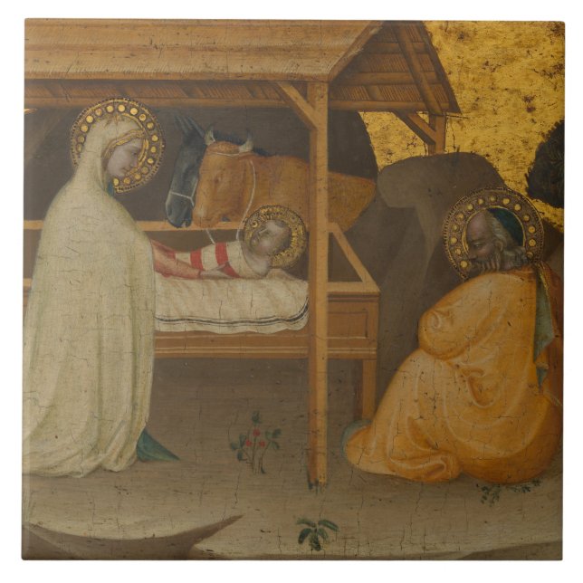 Puccio di Simone - The Nativity Ceramic Tile (Front)
