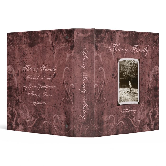 Puce Custom Photo Family History (1.5") Binders