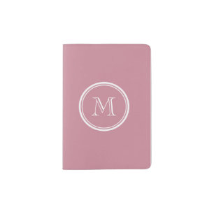 Puce High End Colored Personalized Passport Holder
