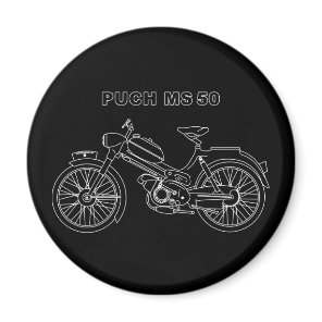 PUCH MS 50 Austrian Motor Scooter Blueprint Magnet