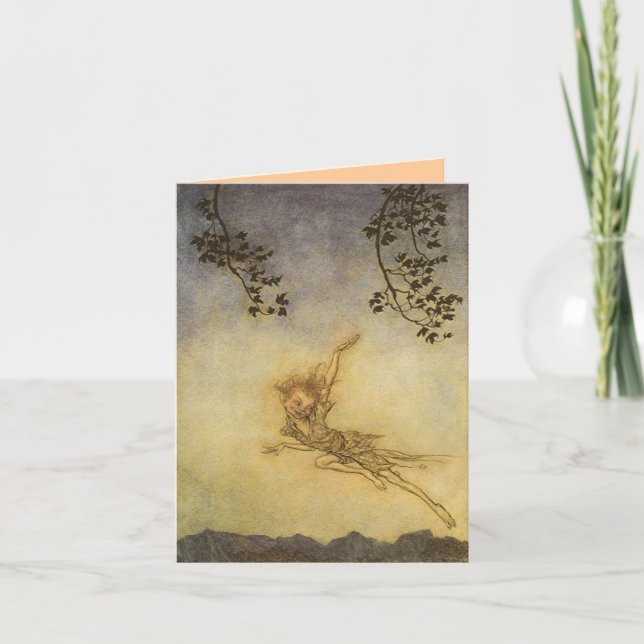 Puck, A Sprite Notecard Arthur Rackham (Front)