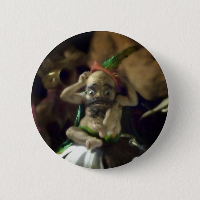 Puck and Fairies (detail) Button (Front)