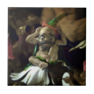 Puck and Fairies (detail) Tile