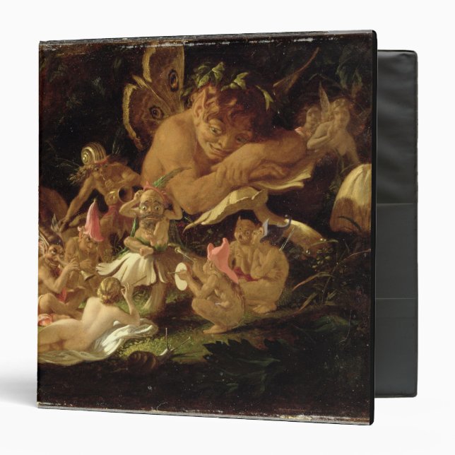 Puck and Fairies, from 'A Midsummer Night's Dream' 3 Ring Binder (Front/Inside)