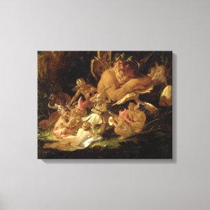 Puck and Fairies, from 'A Midsummer Night's Dream' Canvas Print