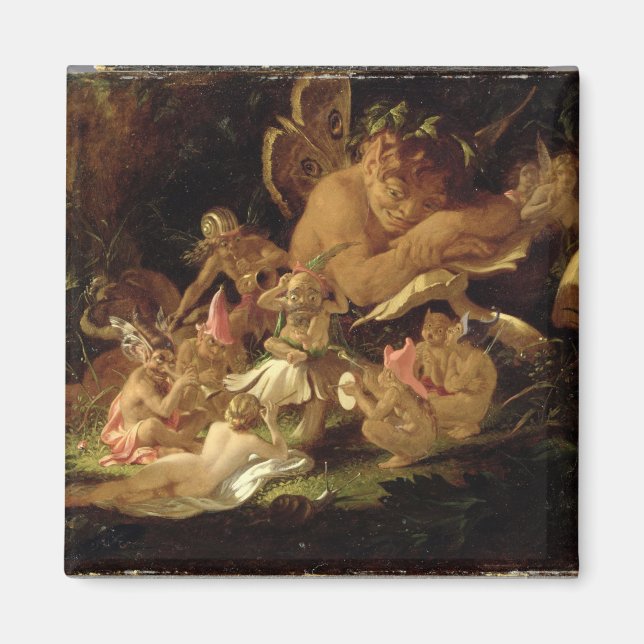 Puck and Fairies, from 'A Midsummer Night's Dream' Magnet (Front)