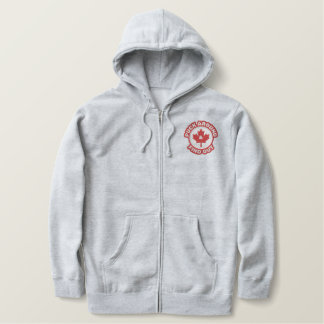 Puck Around & Find Out Canadian Maple Leaf Embroidered Hoodie