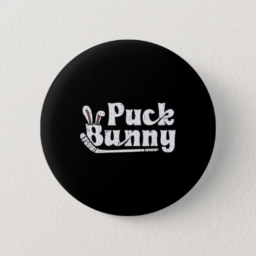 Puck Bunny Ice Hockey Stick Cute Player Men Women  Button