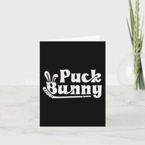 Puck Bunny Ice Hockey Stick Cute Player Men Women  Card