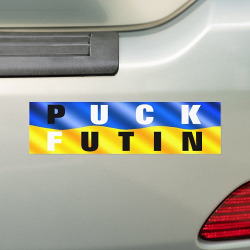 Puck Futin Bumber Sticker Ukraine Flag Stickers