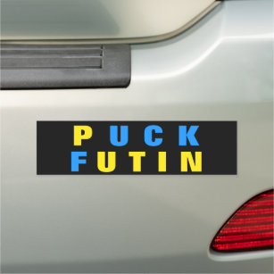 Puck Futin Car Magnet Ukrainian Flag - Ukraine 