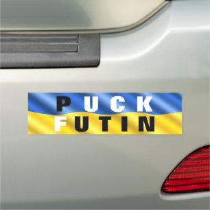 Puck Futin Car Magnet Ukrainian Flag - Ukraine