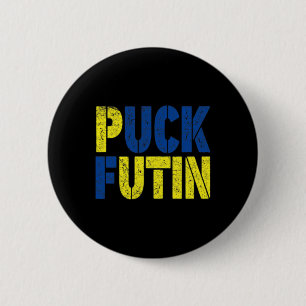 Puck Futin For This War - War On Ukraine - Support Button