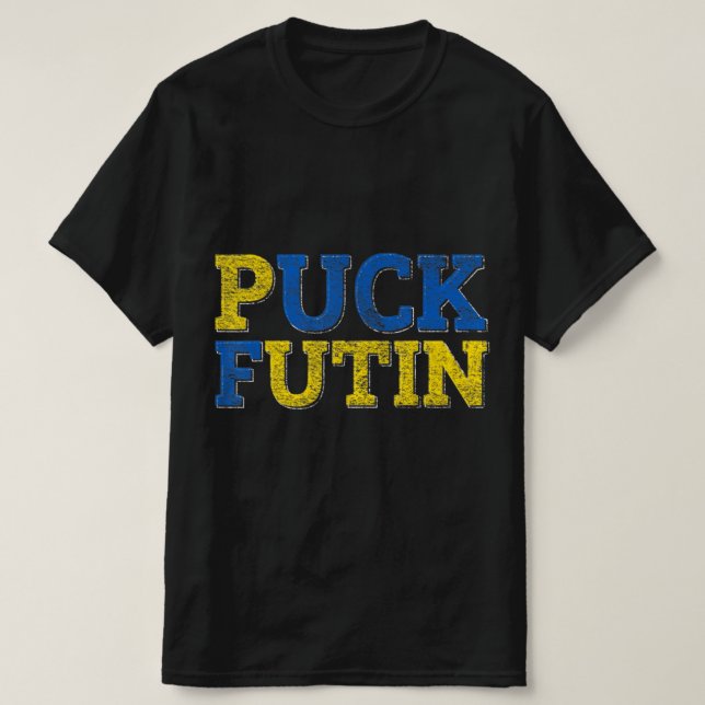 PUCK FUTIN I Stand With Ukraine  T-Shirt (Design Front)