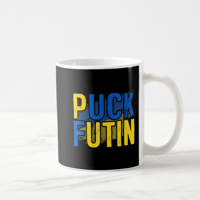 Puck Futin Meme I Stand With Ukraine Ukrainian Lov Coffee Mug (Right)
