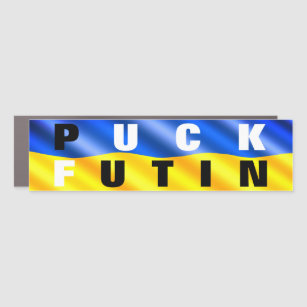 Puck Futin Sticker Ukraine Flag Support Freedom Car Magnet