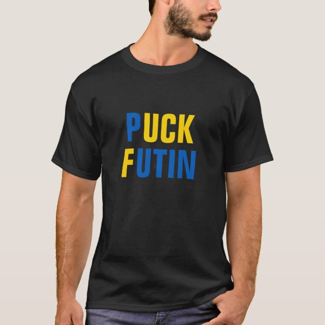 Puck Futin Ukraine Support Ukrainian Mens T-Shirt (Front)