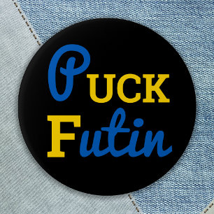 Puck Futin Ukraine Support Ukrainian Solidarity Button