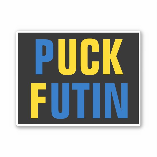 Puck Futin Ukraine Support Ukrainian Sticker (Front)