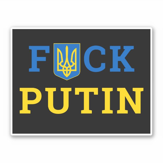 Puck Futin Ukraine Support Ukrainian Sticker (Front)