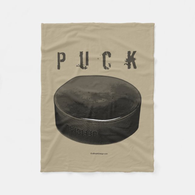 PUCK (Hockey) Fleece Blanket (Front)