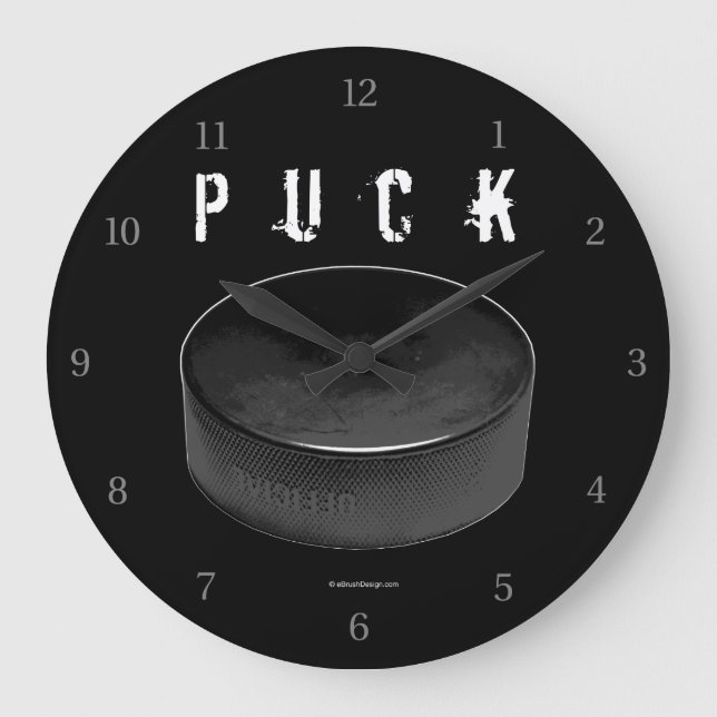 PUCK (Hockey) Large Clock (Front)
