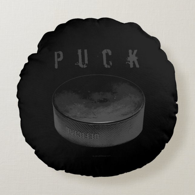 PUCK (Hockey) Round Pillow (Front)