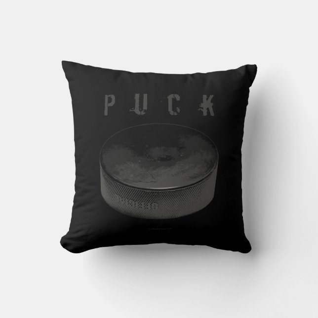 PUCK (Hockey) Throw Pillow (Front)