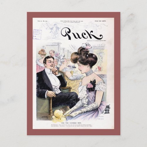 Puck Magazine Cover April 1902 Postcard