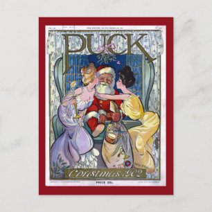 Puck Magazine Cover Christmas 1902 Holiday Postcard
