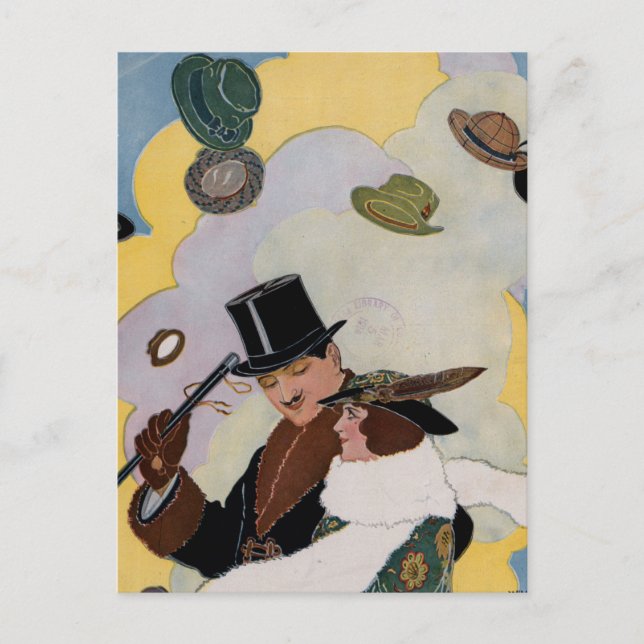 Puck Magazine Vintage Illustration Postcard (Front)